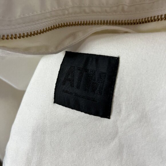 ATM Anthony Thomas Melillo M Womens White Field Full Zip Drawstring Zip Up Hood - Picture 7 of 13